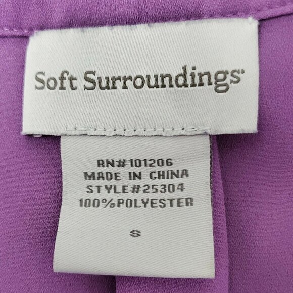 Soft Surroundings Blouse Small Purplw Periwinkle Top Lightweight 25304 - Picture 5 of 8
